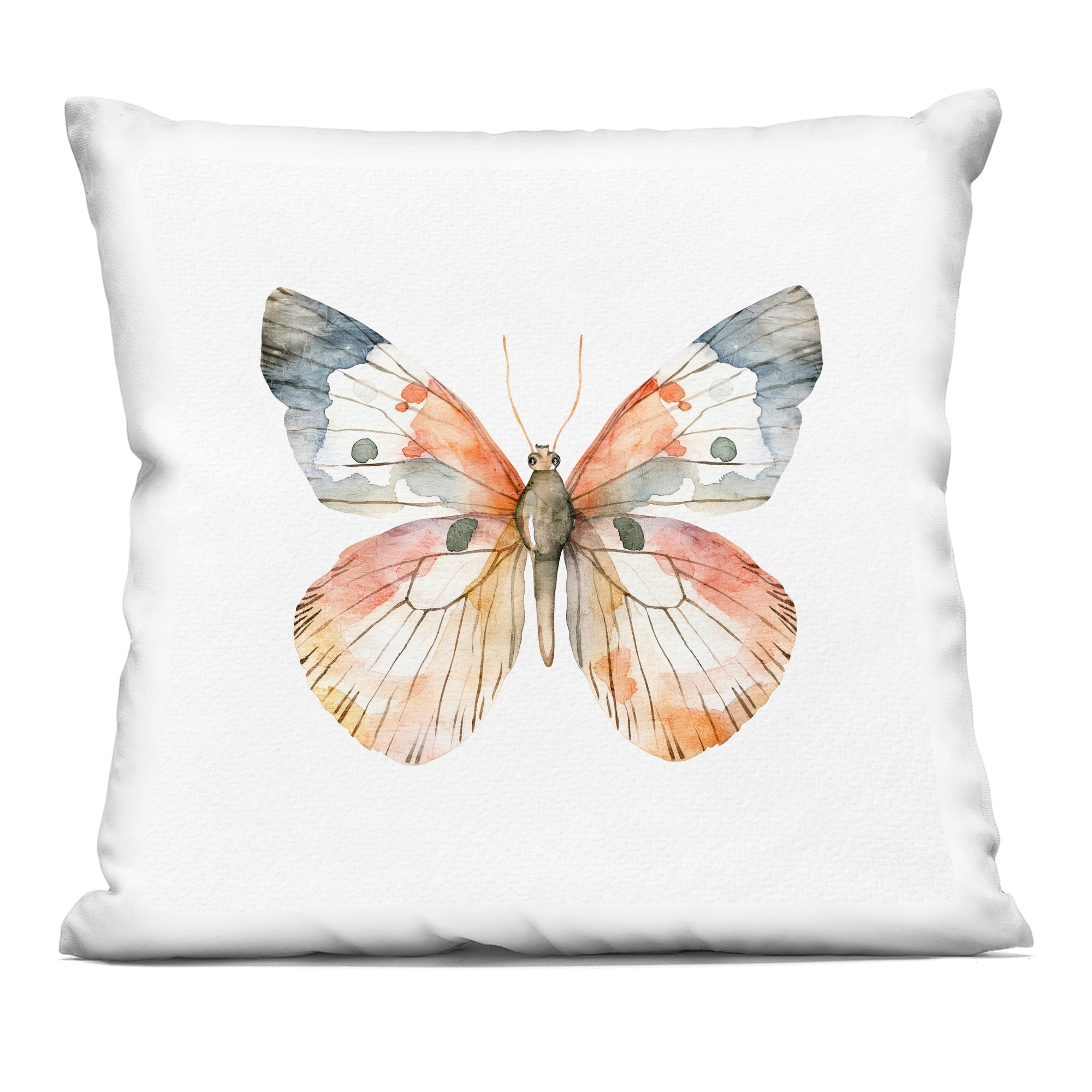 Stupell Warm Watercolor Butterfly Decorative Printed Throw Pillow Design by Kim Allen