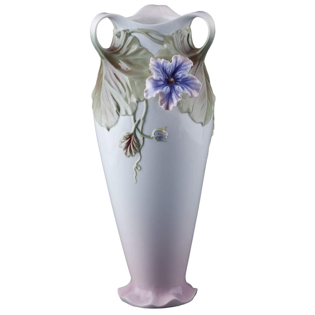Charis 15.75" height Pumpkin Flower Vase multicolor Fine Porcelain