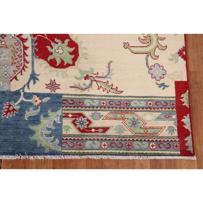 Traditional Kazak Oriental Area Rug Hand-Knotted Wool Carpet - 8'3" x 9'11"