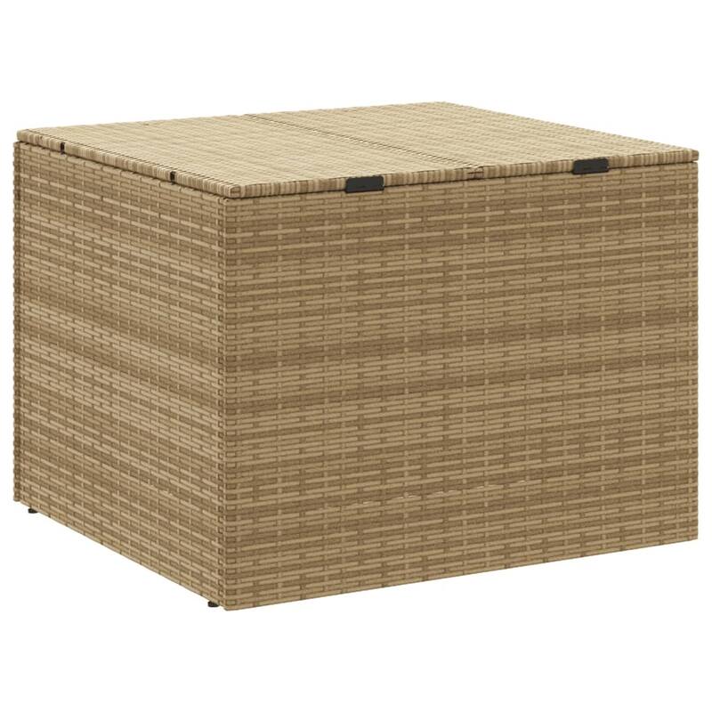 vidaXL Patio Storage Box Poly Rattan 70.9"x35.4"x27.6" Gray