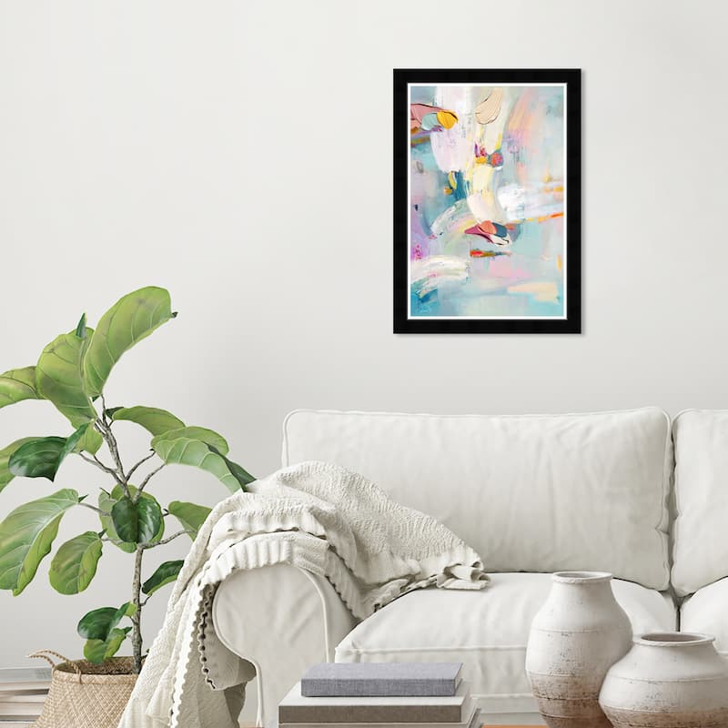 Wynwood Studio Prints Abstract Sunny Chicago Blue and Modern & Contemporary Wall Art Canvas Print - Black