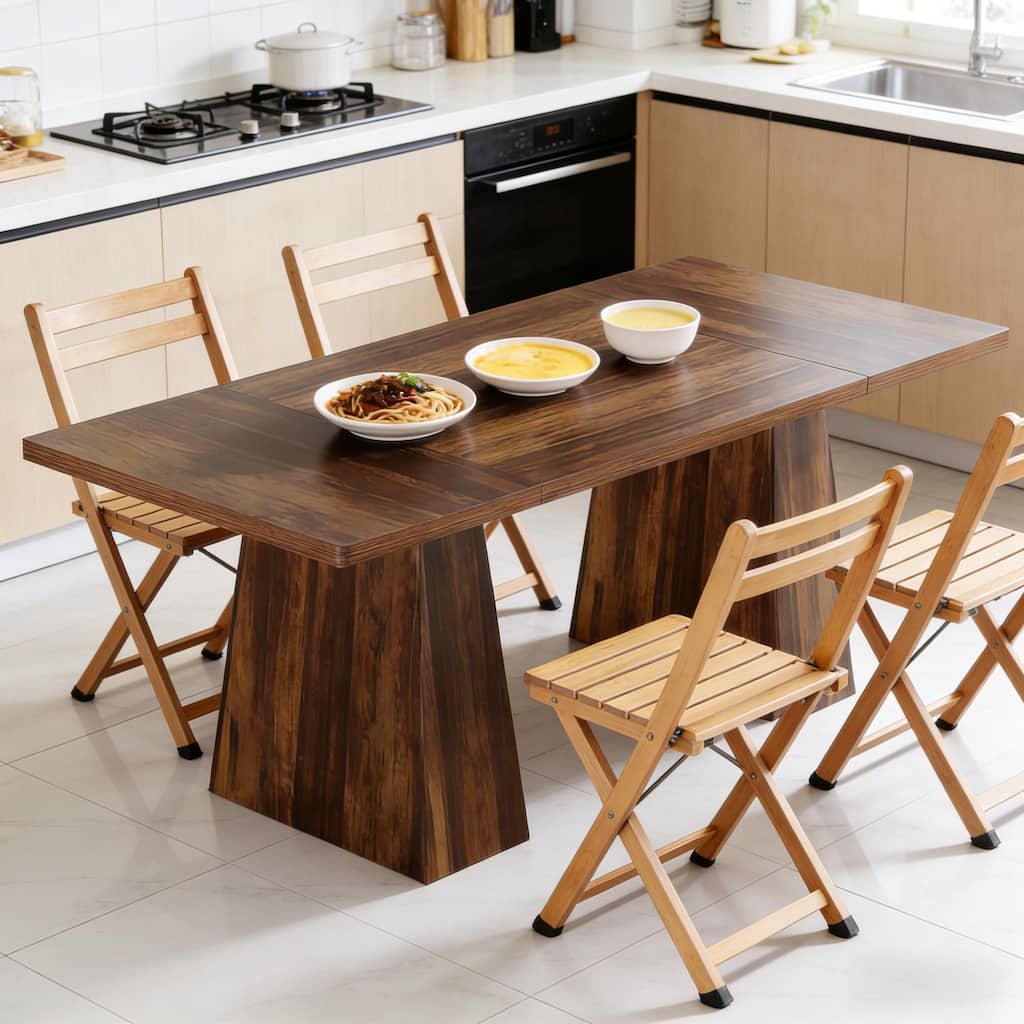 Wooden Dining Table Kitchen Table, Home Office Table, Coffee Table Meeting Table with Tapered Legs