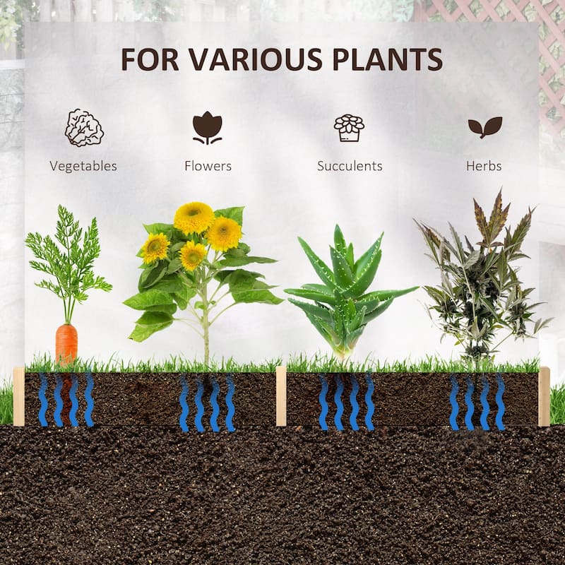 Outsunny 39'' x 36'' Screwless Raised Garden Bed, Hexagon Planter Box, Easy DIY Herb Garden for Vegetables Flowers