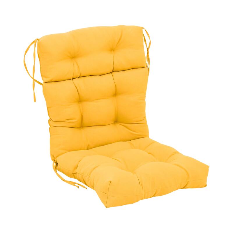 Multi-Section Tufted Twill Seat/Back Chair Cushion (Multiple Sizes) - 22 x 45 - Sunset