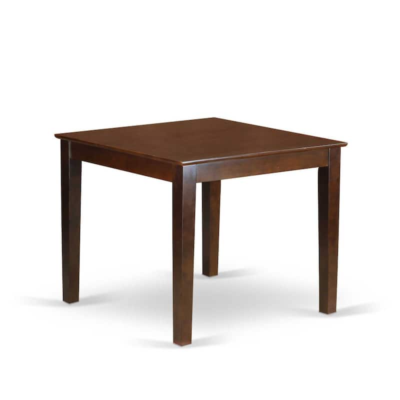 HomeStock 3-Pc Mahogany Finish Square Solid Wood Top Dining Table Set