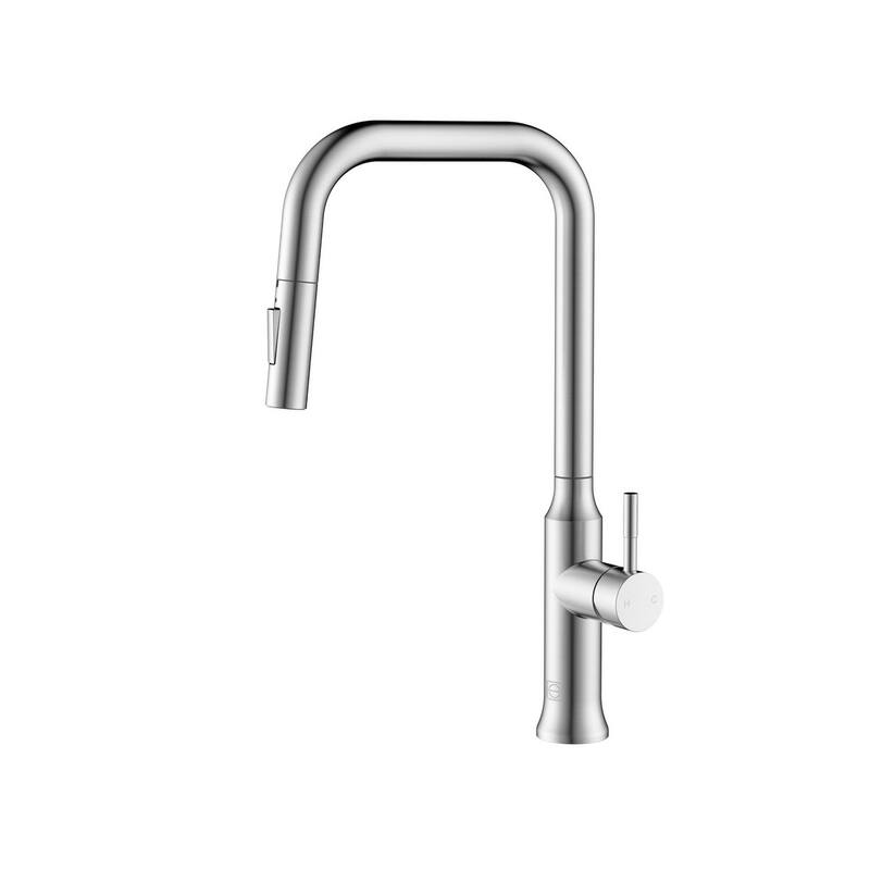 Elegant Lighting FAK-311 Noor 1.8 GPM Single Hole Pull Down Kitchen - Brushed Nickel