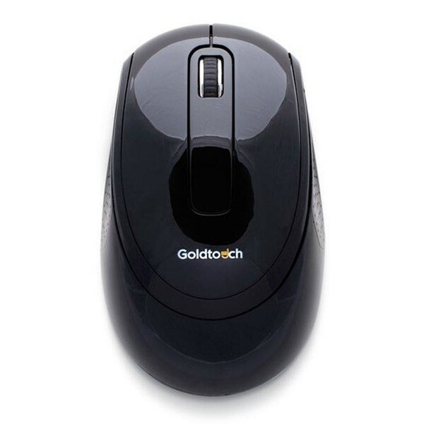 Goldtouch GTM-100W Goldtouch Wireless Ambidextrous Mouse Black Via Ergoguys - Optical - Wireless - Radio Frequency - Black -