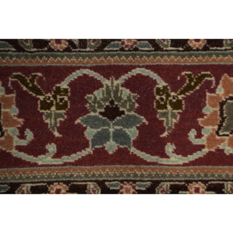 Hand Knotted Oriental 100% Wool Carpet Traditional Floral Beige & Ivories Tabriz Area Rug - 5' 3'' X 3' 4''