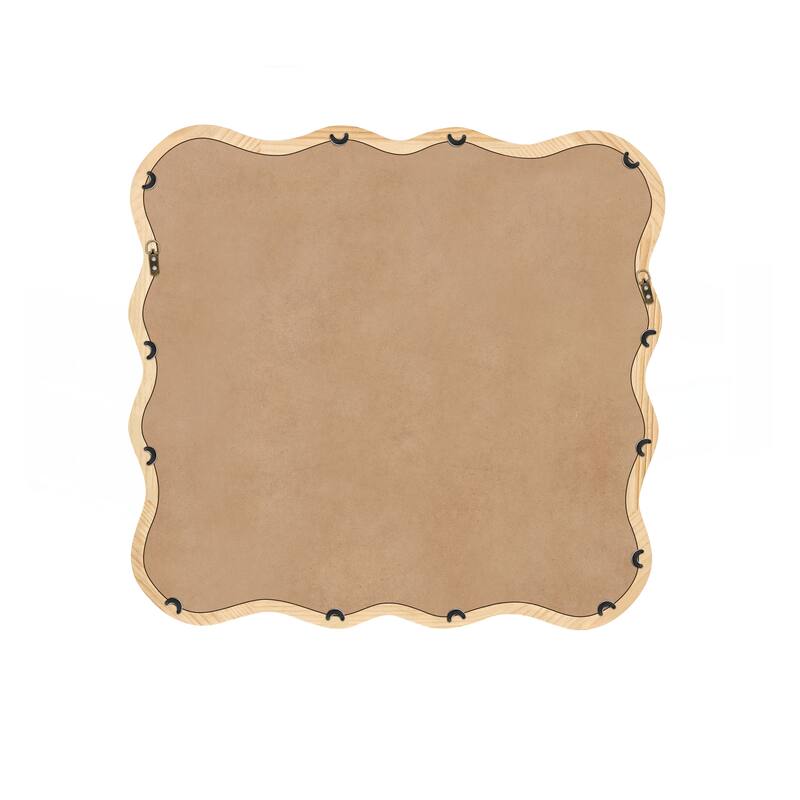 Solid Wood Wavy Square Mirror