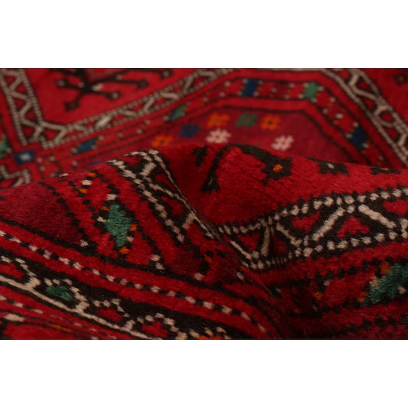 ECARPETGALLERY Hand-knotted Melis Vintage Red Wool Rug - 6'4 x 9'4