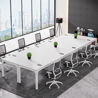 13FT Large Rectangle Conference Meeting Seminar Table for 12-16 Person (Set of 4)