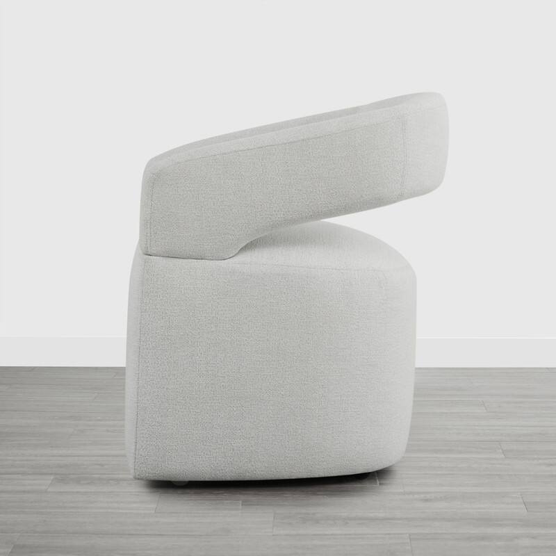 Spruce & Spring Parker Modern Mobile Dining Chair with Casters & Open Back