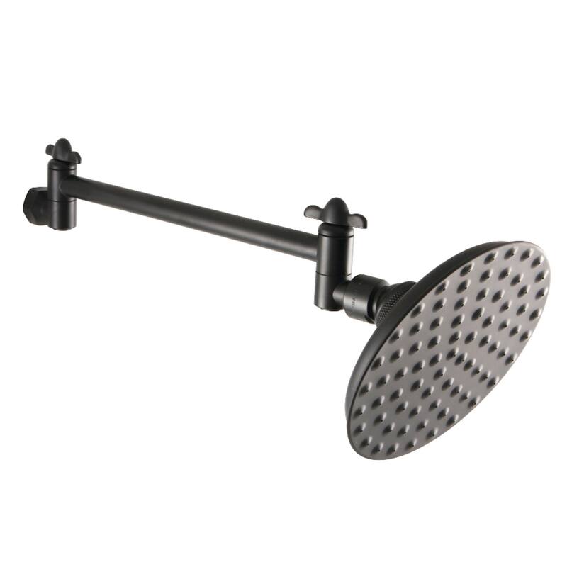 Kingston Brass Victorian 5" Showerhead with High Low Adjustable Arm - Matte Black