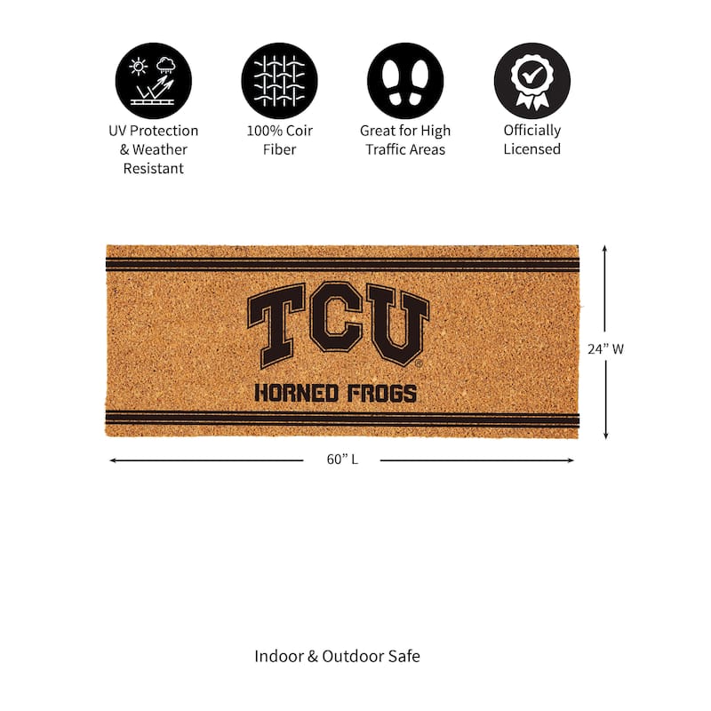 Texas Christian University Monochrome Indoor/Outdoor Coir Door Mat