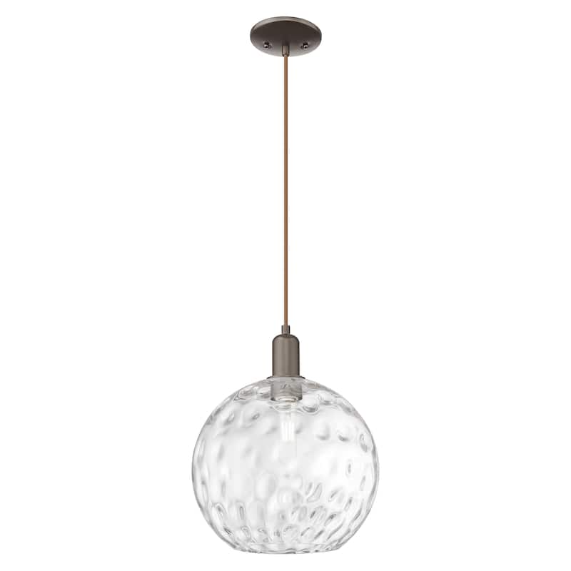 Innovations Lighting Endless Possibilities Arcadia - Athens Water Glass - 1 Light 12" Cord Hung Mini Pendant - Oil Rubbed Bronze