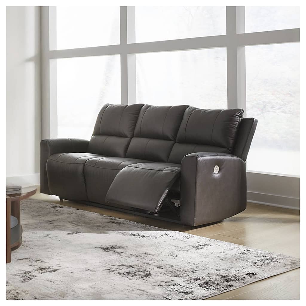 Signature Design by Ashley Boxmere Dark Brown Power Reclining Sofa - 84"W x 38"D x 39"H