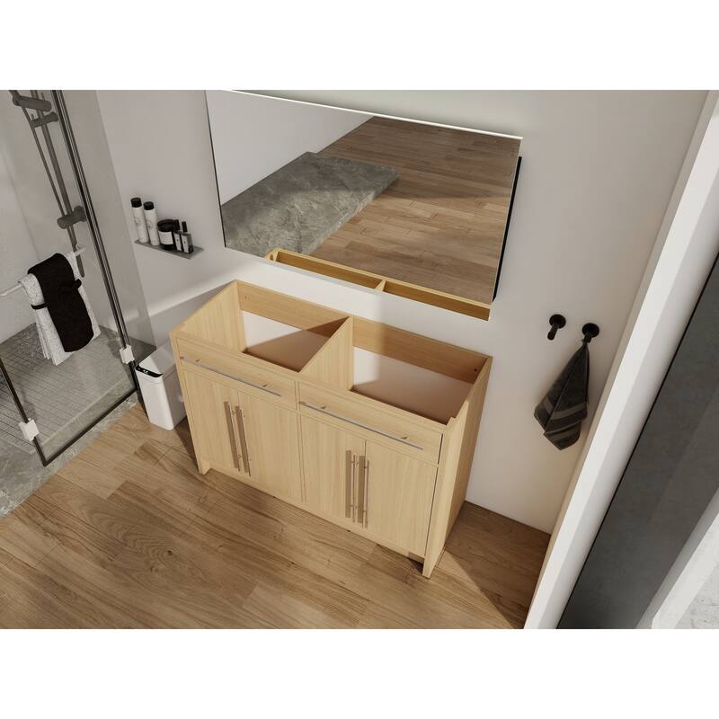 GDFStudio - Ravello Modern Freestanding Bathroom Vanity Cabinet with 4-Soft Closing Doors, Sink NOT INCLUDED - 48"