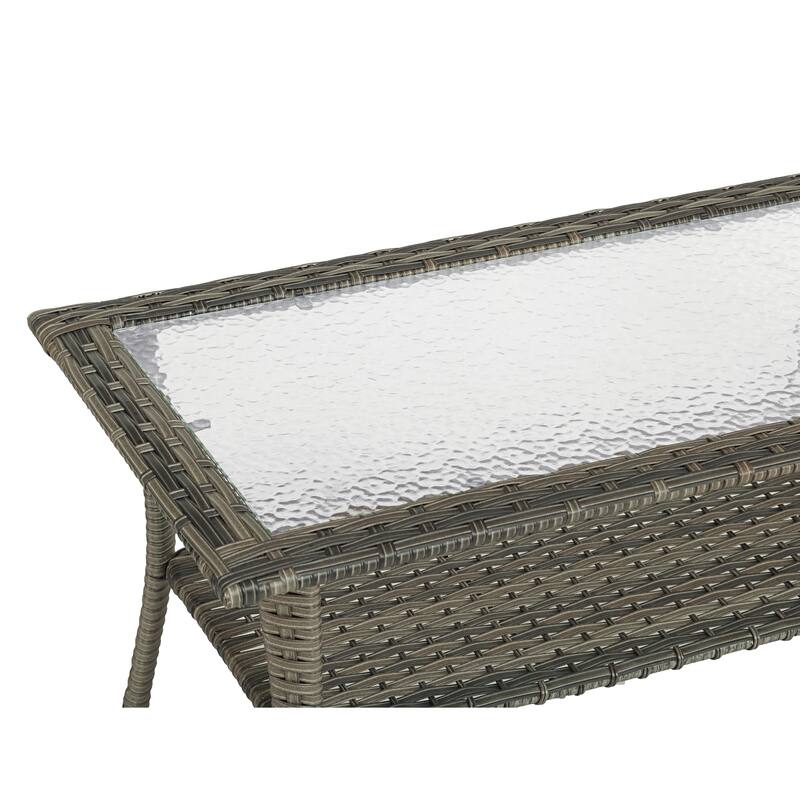 6 Pieces Outdoor Rattan Patio Furniture Set