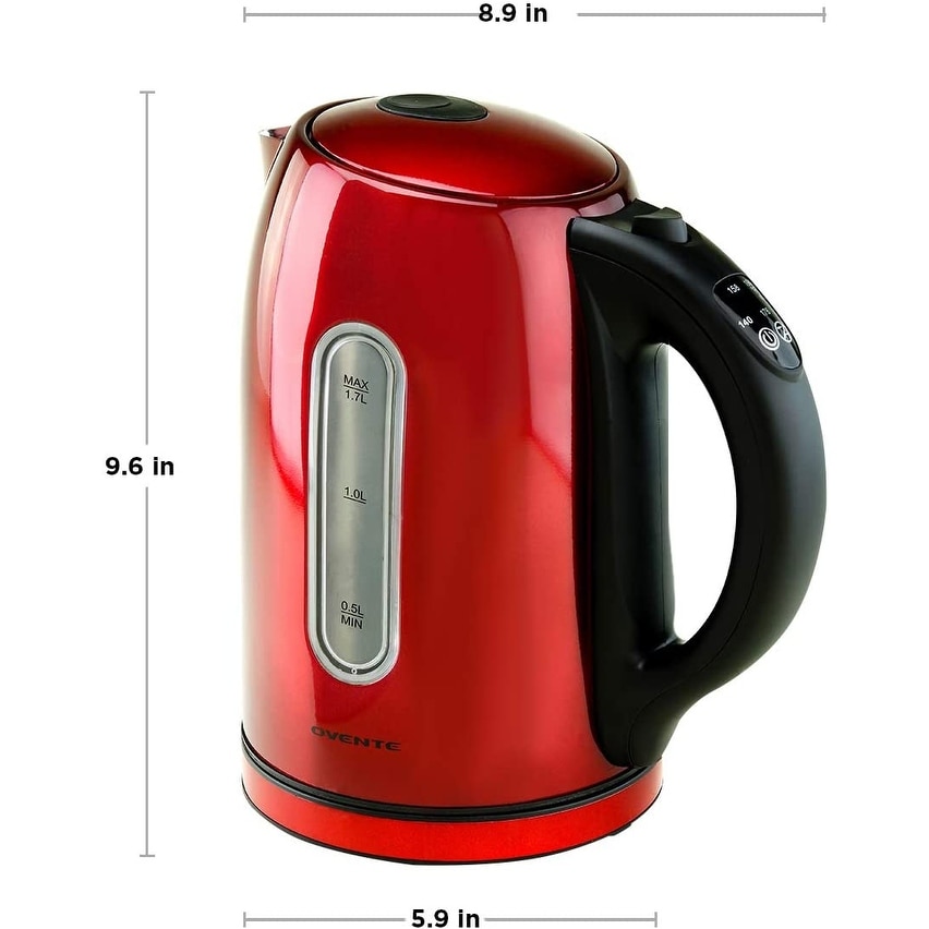 OVENTE Electric Glass Kettle Hot Water Boiler 1.8 Liter BPA Free