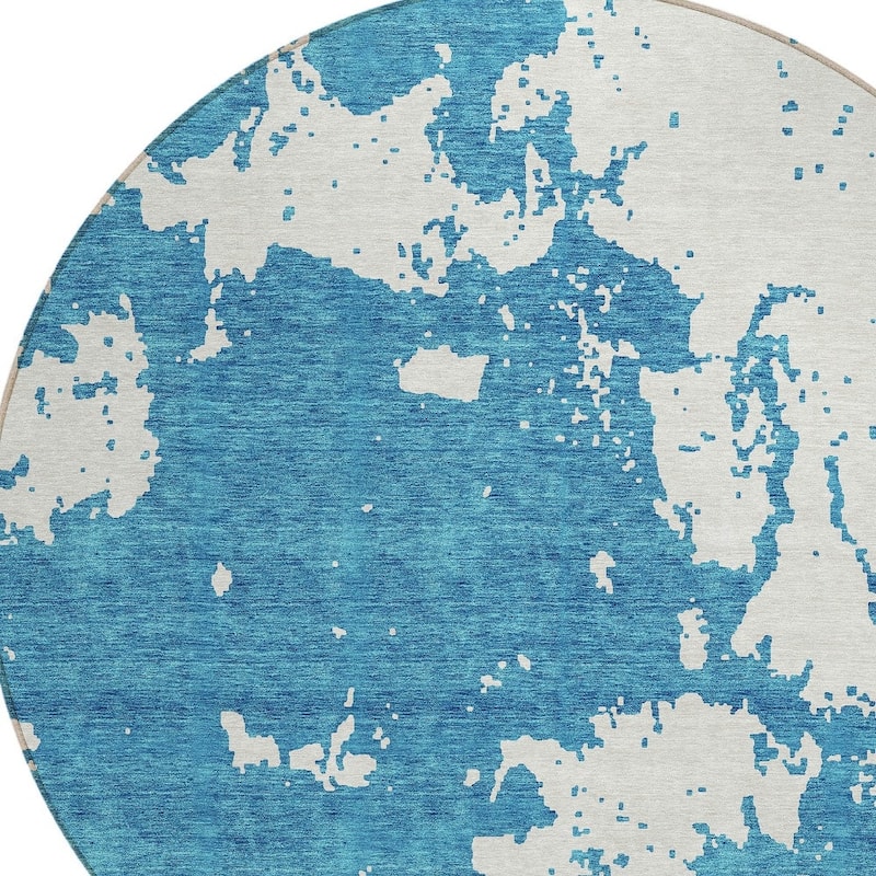 HomeRoots Abstract Transitional Rectangle Outdoor Rug