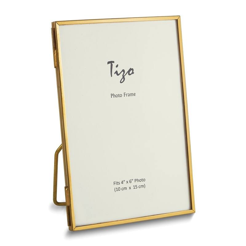 Curata Brass Narrow 4x6 Photo Frame
