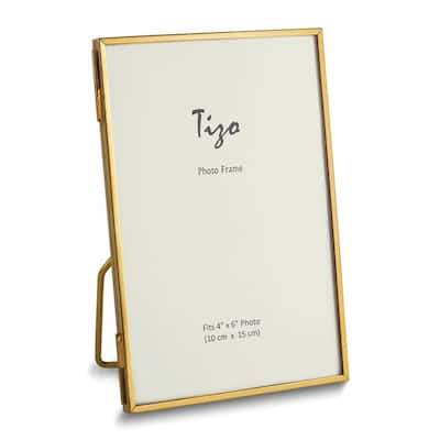 Curata Brass Narrow 4x6 Photo Frame
