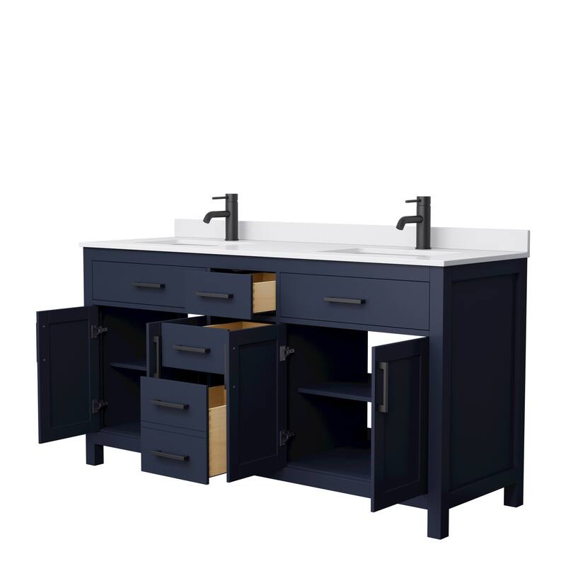 Beckett 66 Inch Double Vanity, Cultured Marble Top