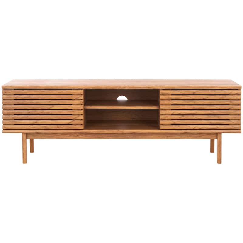 SAFAVIEH Home Aricia Large 2 Door Media Stand - 59Wx15Dx20H