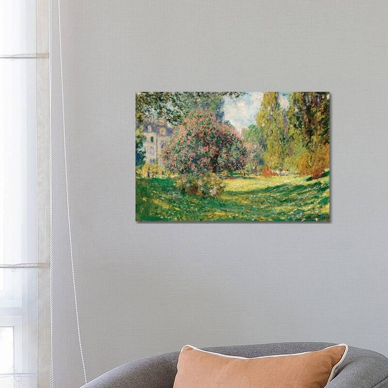 iCanvas "Landscape-The Parc Monceau" by Claude Monet Canvas Print - 18x26x1.5