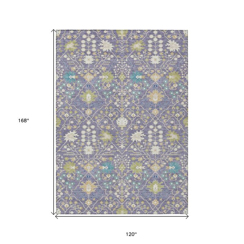 HomeRoots Oriental Traditional Rectangle Outdoor Rug