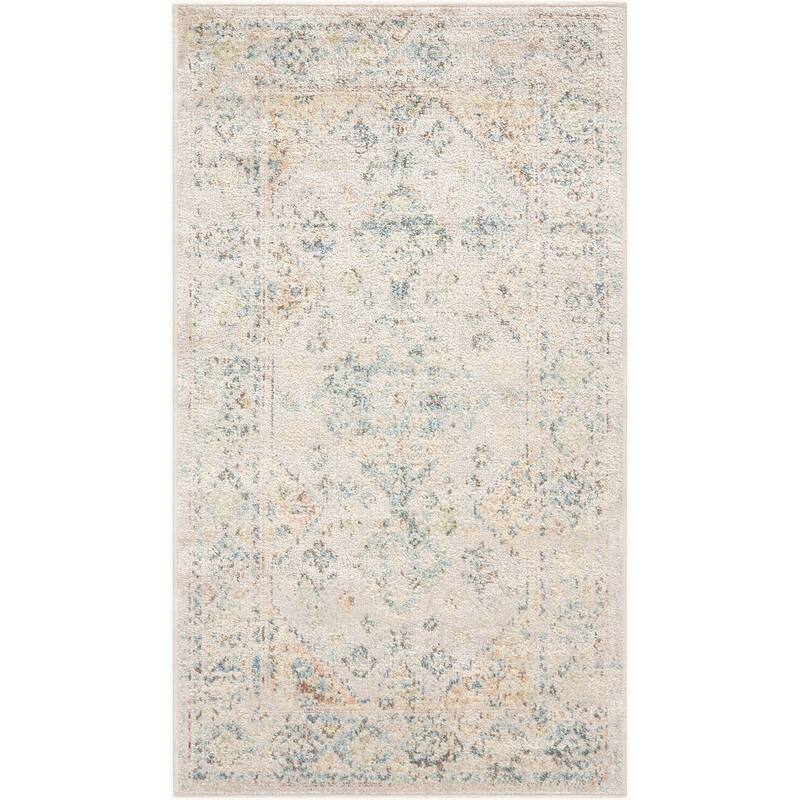 Livabliss Transitional Lillian Medallion Washable Area Rug