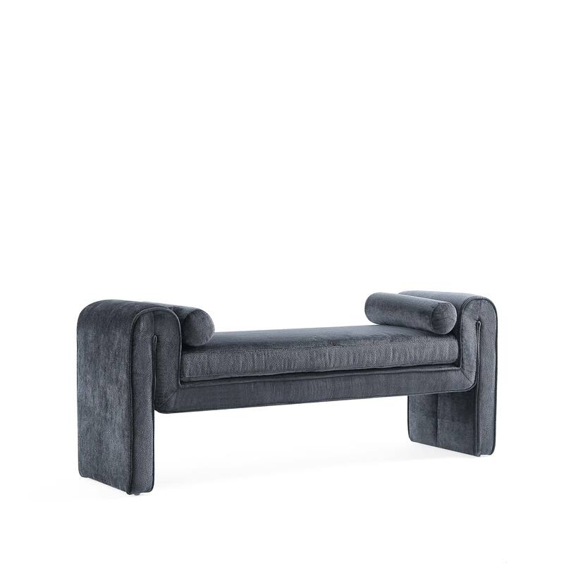 Manhattan Comfort Modern Concord Chenille 59 Inch Bench