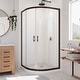 preview thumbnail 48 of 59, DreamLine Prime 36 in. x 36 in. x 74 3/4 in. Sliding Shower Enclosure and Shower Base Kit - 36" x 36" - 36" x 36" Oil Bronze; White; Frosted Glass