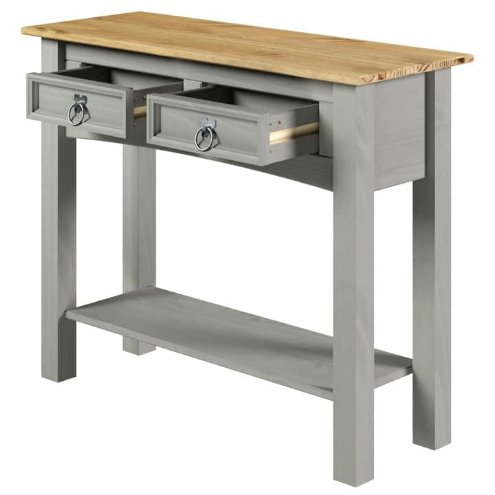 Wood Hall Table Console 2 Drawers Corona | Furniture Dash - N/A