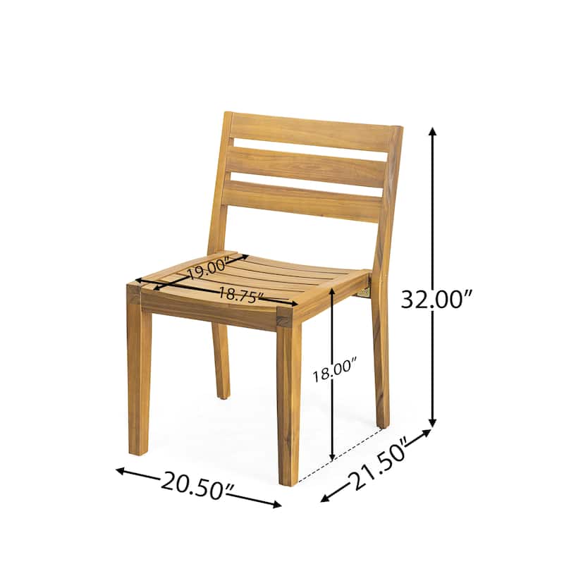 Christopher Knight Home - Windsor 7-Piece Outdoor Acacia Wood Dining Set with Rectangular Table