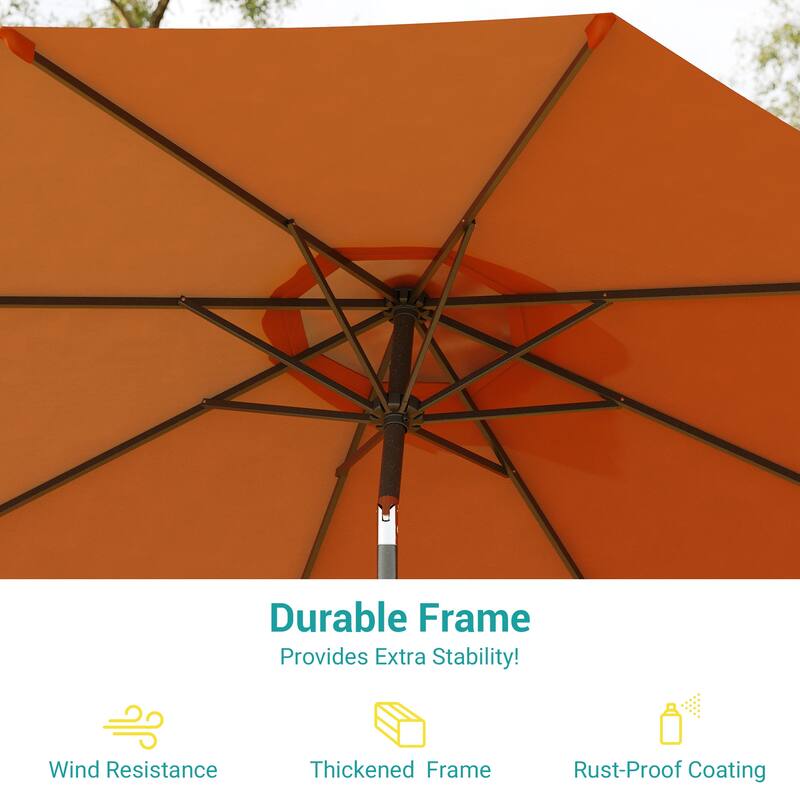 Bonosuki 9ft Patio Umbrella Market Table Umbrella with Tilt and Crank