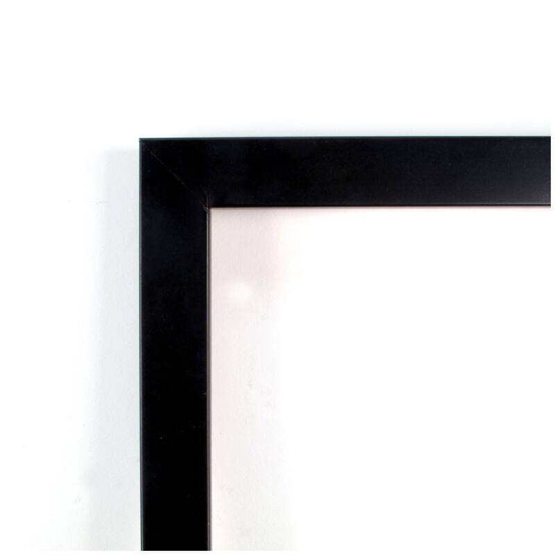 Kate and Laurel Minimalist Black Highland Cow Close by Michael Schauer Framed Wall Art Print