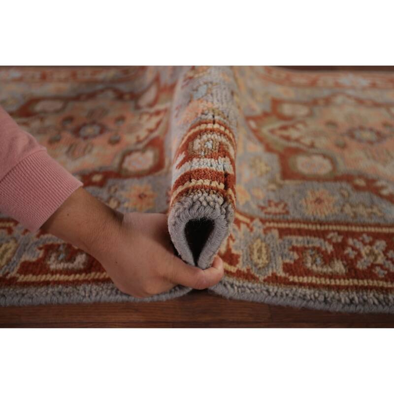 Geometric Kazak Oriental Runner Rug Hand-Knotted Wool Carpet - 2'6"x 10'9"
