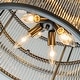 preview thumbnail 16 of 23, Modern Glam Black / Antique Bronze 4/10-Light Glass Drum Flush Mount Contemporary Ceiling Light For Living Room Entryway
