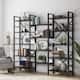Large Triple Wide 5-Shelf Etagere Bookcase