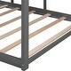 preview thumbnail 22 of 33, Full Over Full Wooden Bunk Bed with Roof, Window, Guardrail and Ladder