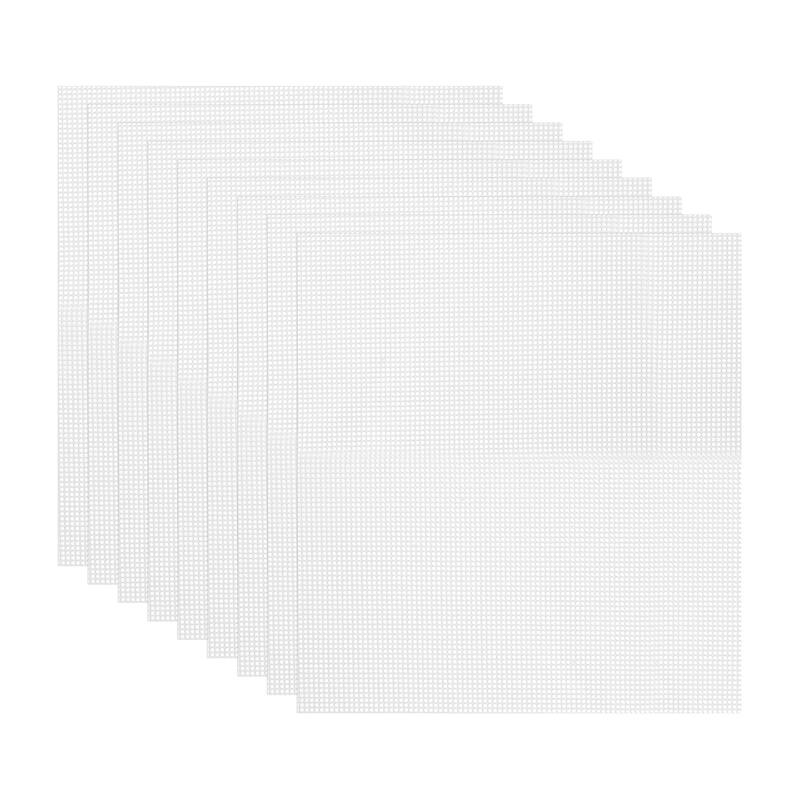 9 Pcs 14.6 x 15.7" Silicone Dehydrator Sheets Fruit Dryer Mesh Mat, White