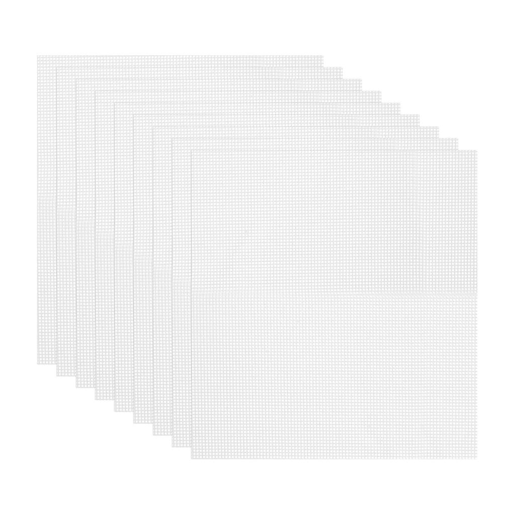 9 Pcs 14.6 x 15.7" Silicone Dehydrator Sheets Fruit Dryer Mesh Mat, White