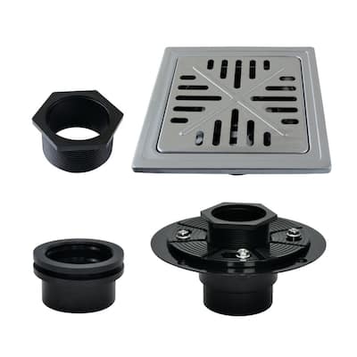 Kingston Brass BSFK6605 Watercourse 6" Square Shower Drain