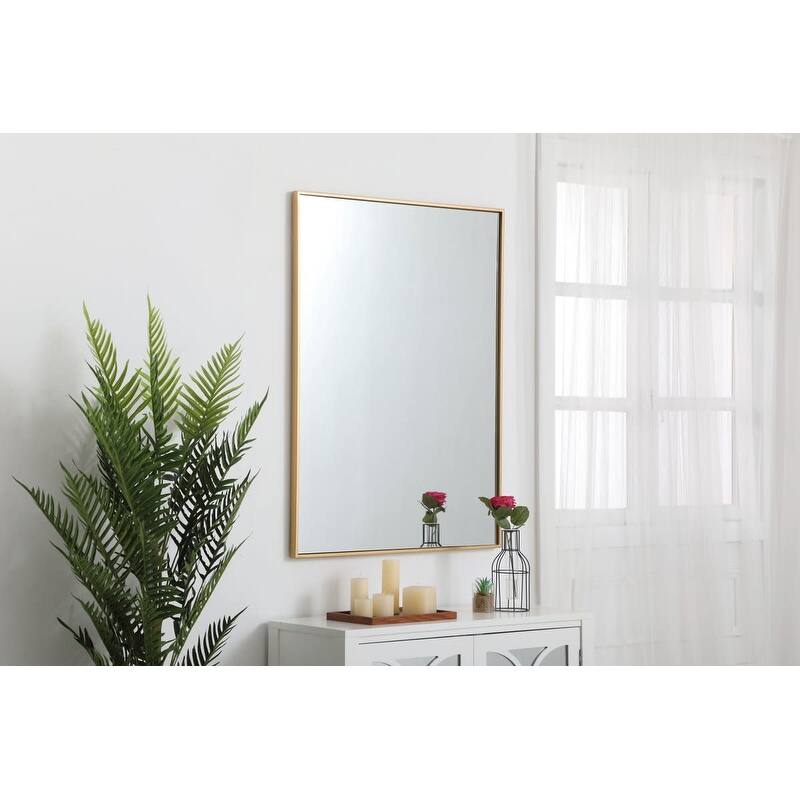 Elegant Lighting Eternity 30" x 40" Rectangular Beveled Metal Framed
