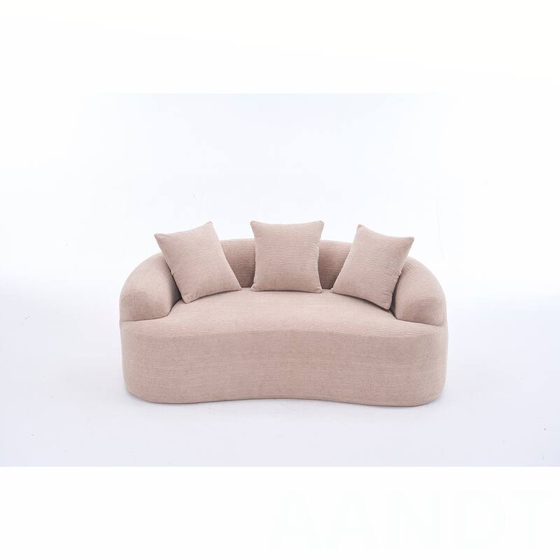 Chenille Fabric Loveseat Sofa