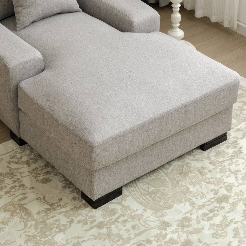 Modern Oversized Indoor Linen Fabric Upholstered Sleeper Sofa - Bed ...