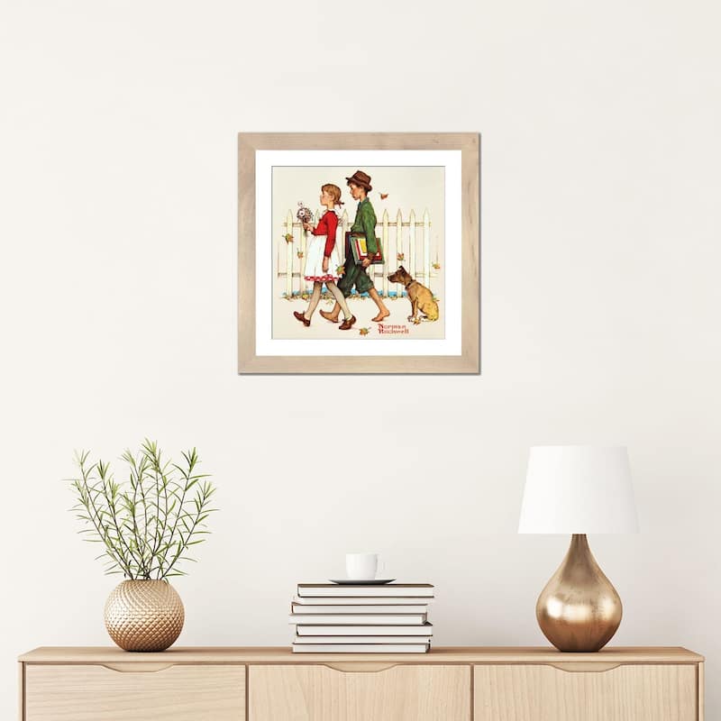 iCanvas "Young Love- Walking to School" by Norman Rockwell