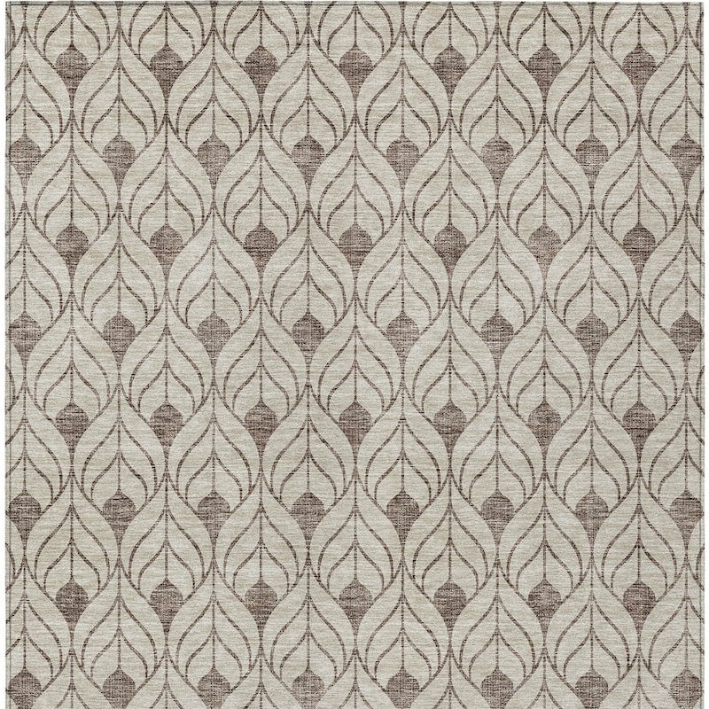 HomeRoots Geometric Transitional Rectangle Outdoor Rug