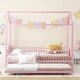 preview thumbnail 3 of 32, Roomfitters Full Size Metal House Bed with Fence, Space-Saving Design with Trundle, Fun and Functional